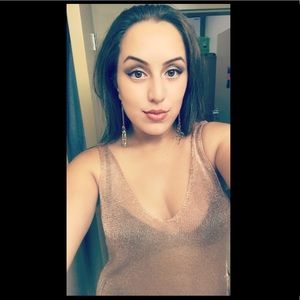 Gold tank top blouse